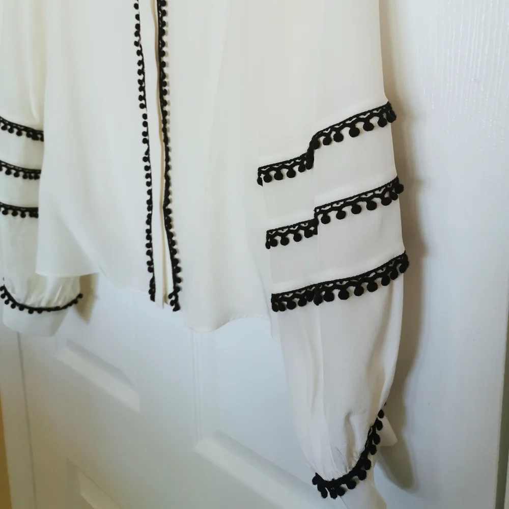 Silk lantern sleeve shirt - Picture 4 of 8